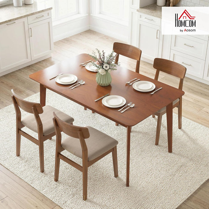 Walnut 47 Inch MidCentury Rectangular Dining Table