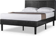 Gerard Faux Leather Upholstered Platform Bed Frame, Mattress Foundation, Wood Slat Support, No Box Spring Needed, Easy Assembly, Full