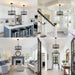 Matte Black Crystal Chandelier Featuring Four Lights