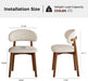 Wooden Dining Chairs Set of 2, Mid Century Modern Side Chairs