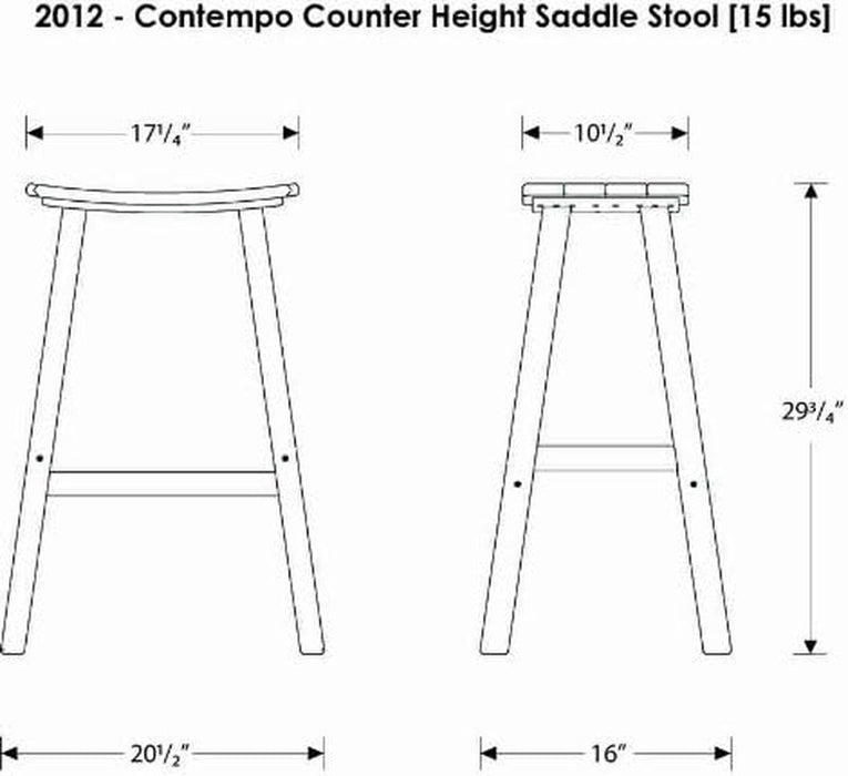 2012 - FBLSA Contempo Bar Height Saddle Seat Barstool, Black Frame, Sand - ShipItFurniture