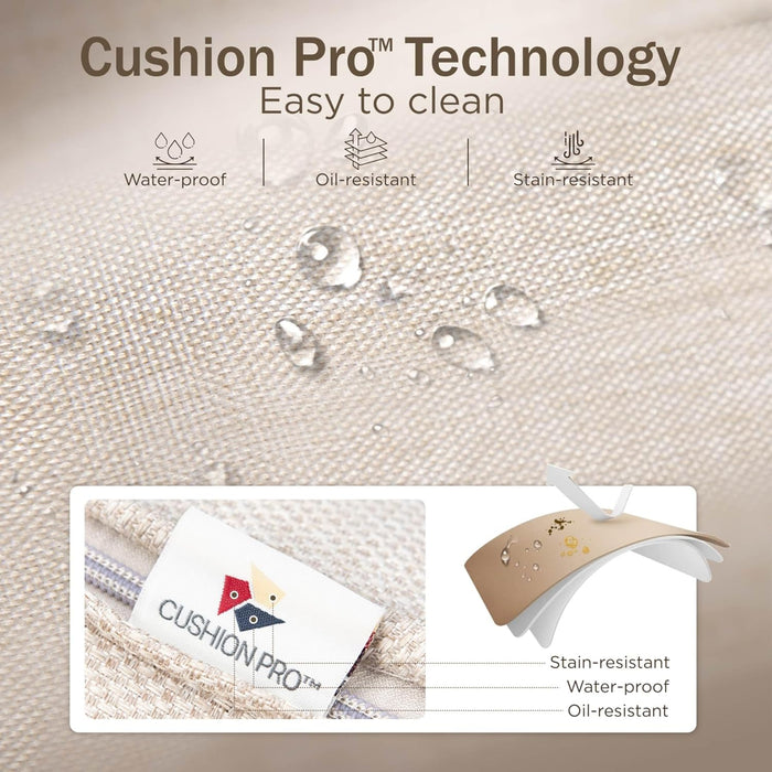 Outdoor Modern Patio Furniture Set, Upgraded Wicker&Metal Patio Furniture Conversation Set with Waterproof Thick Cushions for Porch, Poolside, Deck, and Yard (4 Pieces,Beige)