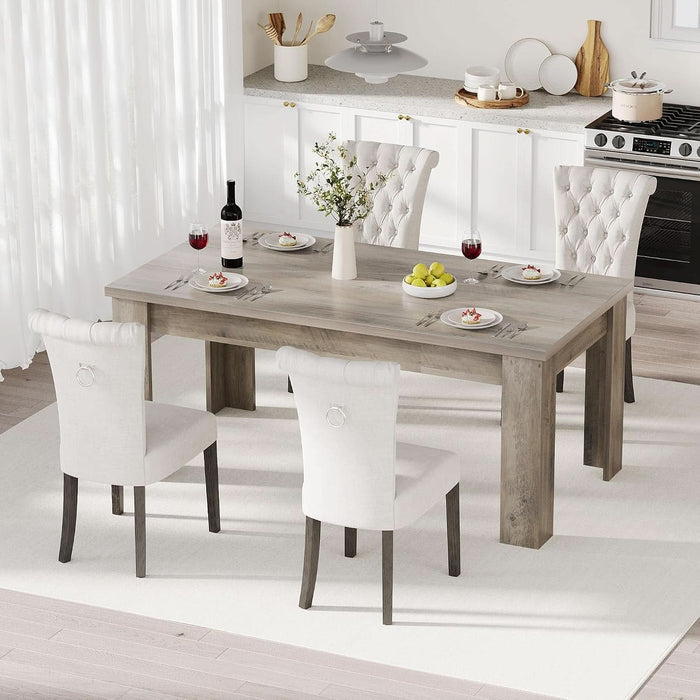 Farmhouse Dining Table, Rustic Rectangle Kitchen Dining Table