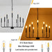 Black Chandelier, Modern Farmhouse Chandeliers for Dining Room 9-Lights Candle Pendant Lights Kitchen Island Rustic Industrial Black Metal Hanging Light Fixtures for Living Room Bedroom Entryway