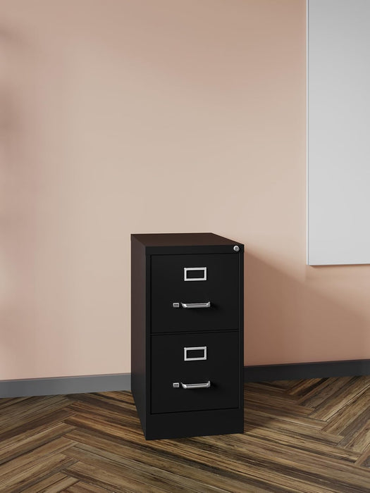 Hirsh Industries 25" Deep Commercial 2 Drawer Letter Size High Side Vertical File Cabinet Color: Black