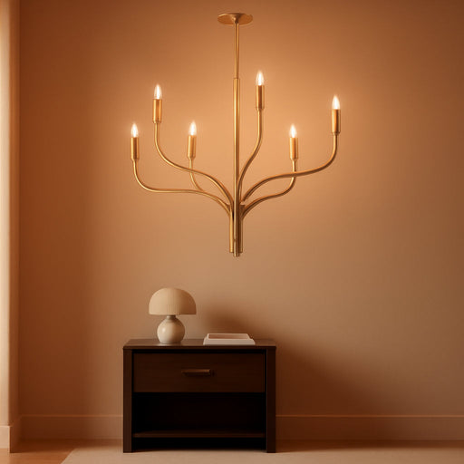 Livadia 6-Light Chandelier, Champagne Bronze
