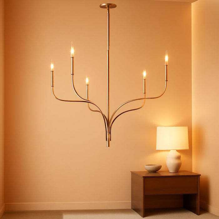 Livadia 6-Light Chandelier, Champagne Bronze