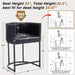 Black Modern Barrel Counter Height Clearance Bar Stools Set of 3, 24 Inch PU Leather Kitchen Barstools with Back for Island, with Black Metal Tubular Frame