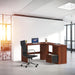 51 X 59 Inches L-Shaped Home Office Wood Corner Desk with Box Box File Drawers, Walnut
