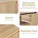 6 Drawer Fluted Dresser, Modern Chest of Drawers for Bedroom with Hidden Handles, Wood Storage Organizer Cabinet for Living Room & Entryway, Oak (15.7" D X 47.3" W X 31.6" H)