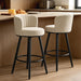 Swivel Bar Stools Set of 2, 28" Seat Height, Modern Design | Upholstered Barstools with Back and Footrest, Metal Legs, Suitable for Kitchen Island, Counter, Dining Room