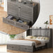 Queen Murphy Bed Grey With IntegratedCharging Station