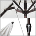 9' round Aluminum Outdoor Deck, Pool or Patio Umbrella, Crank Lift, Auto Tilt, Bronze Pole, White Olefin