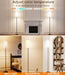 Black Industrial Floor Lamp With Programmable Remote