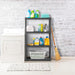 Gray Four Shelf Polypropylene Storage Cabinet Bundle