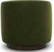 Swivel Accent Chair, FSC Certified Upholstered Velvet Barrel Chair for Living Room Set of 2, Fully Assembled, Forest Green