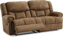 Boothbay Classic Faux Leather 2 Seat Manual Reclining Sofa, Dark Brown