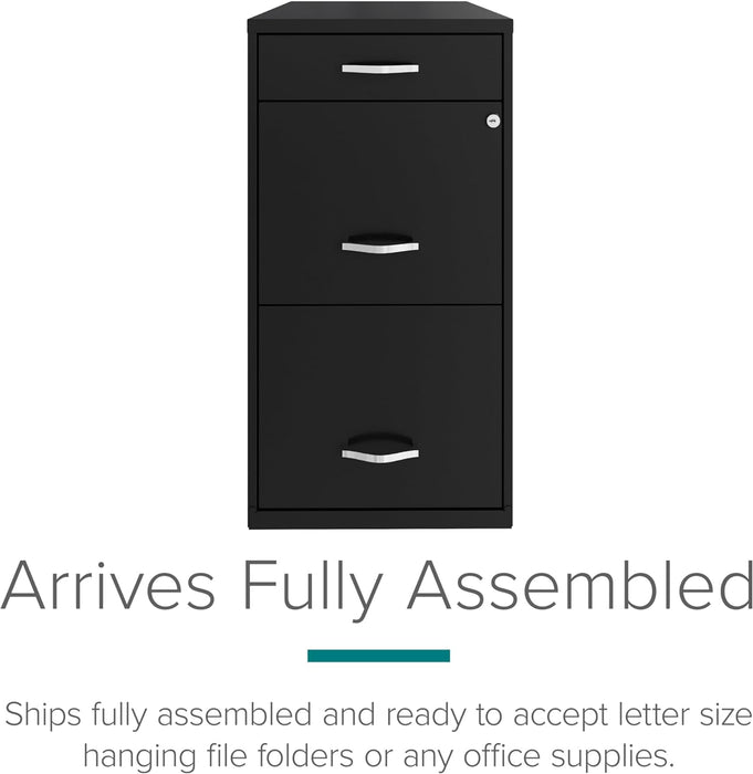 Locking 3-Drawer Steel File Cabinet