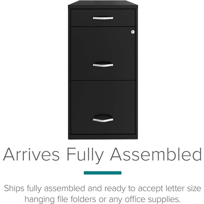 Locking 3-Drawer Steel File Cabinet