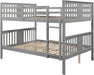 CharcoalGrey Full Over Full Bunk Bed Interchangeable