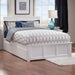 , Madison Queen Platform Bed with Matching Footboard & Twin XL Trundle, White