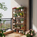 5-Tier Solid Wood Open Bookcase,Modern Display Bookshelf,Farmhouse Wide Etagere Bookcase, Freestanding Storage Cabinet for Study Room Office Living Room Flower Rack
