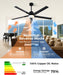 Smart Outdoor Ceiling Fan With Silent Brushless Motor