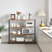 Industrial 4 Tier Bookshelf Rustic Wooden MetalFinish