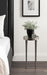Rava Modern Metal round Drink Table, 10 X 10 X 21, Antique Nickel, Cast Aluminum Accent Table for Use as Indoor Plant Stand or Living Room Decor Piece