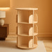 3-Tier Rotating Bookshelf, Wooden Spinning Bookcase | 360° Storage