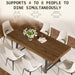 70.9" Industrial Dining Table for 6-8, Rectangle Kitchen Table
