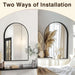 Bathroom Mirror for Wall,2 Pack 24”X36” Arched Vanity Bathroom Mirror for over Sink, Metal Framed with HD Shatter-Proof Glass for Entryway, Living Room,Bedroom(Black)