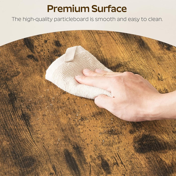 RoundIndustrialBarTableSetTwoWithIntegratedLEDIllumination