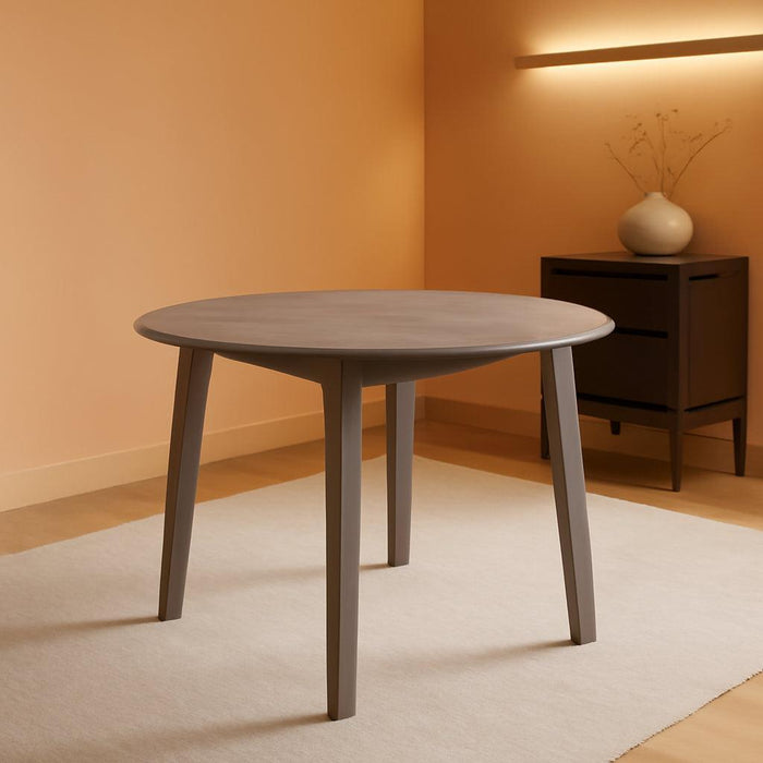 Shullden Casual round Dining Small Drop Leaf Table, Seats up to 4, Gray
