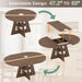 47.2"-63" Extendable round Dining Table for 4-8, Kitchen Table