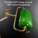 Sophisticated Gilded Bankers Floor Lamp Green Shade
