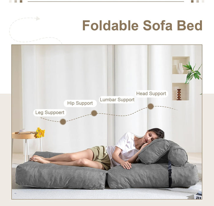 Portable Folding Couch Bed with Pillow