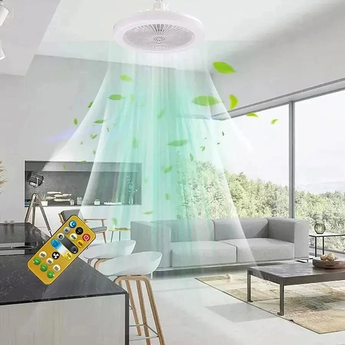 Smart 3 in 1 Ceiling Fan with Remote Control Lighting E27 Conversion Base Lighting Base Suitable for Bedroom and Living