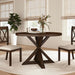 Windvale Cross-Buck Base Dining Table, Espresso