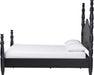 Martino Four-Poster Platform Bed Black Queen
