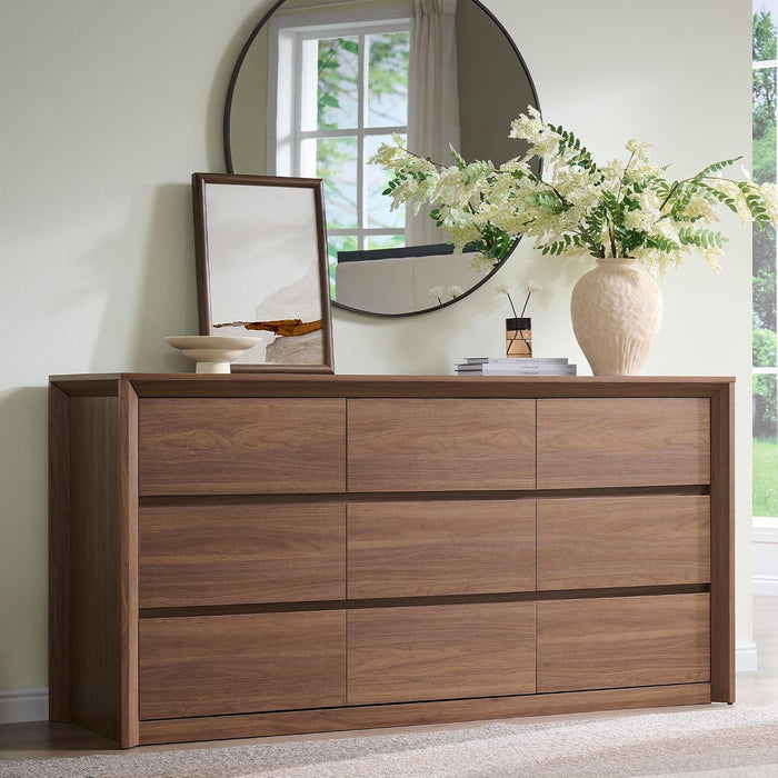 63 Inch 9 Drawer Dresser for Bedroom, 20" Depth for More Storage