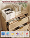 Extra Large 3 Drawers Rattan File Cabinet with Lock
