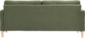Olive Green Velvet Upholstered Sofa With PocketCoil