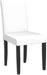 Dining Chair Set of 4 Faux Leather Parson Chair Modern Kitchen Living Room Side Chair Upholstered Padded Armless Chair with Solid Wood Legs, White