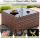 Patio Furniture Set with Fire Pit Table 8 Pcs Modular Dark Grey