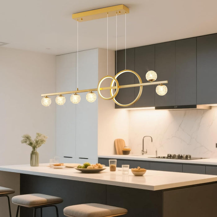 Gold Dimmable LED Chandelier Pendant Lighting Dining