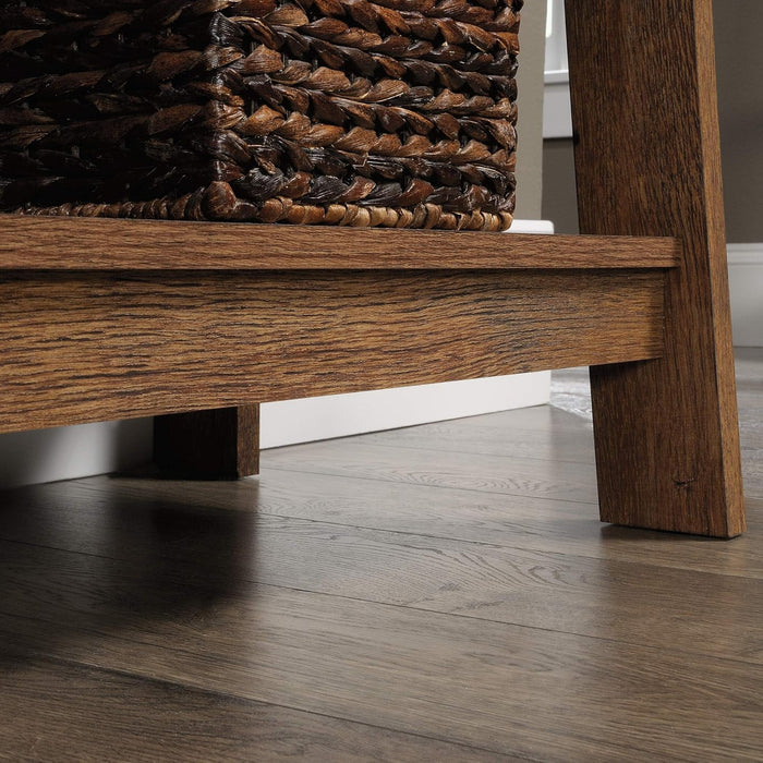 Trestle 5-Shelf Bookcase/ Book Shelf, Vintage Oak Finish