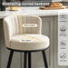 Swivel Bar Stools Set of 2, 28" Seat Height, Modern Design | Upholstered Barstools with Back and Footrest, Metal Legs, Suitable for Kitchen Island, Counter, Dining Room