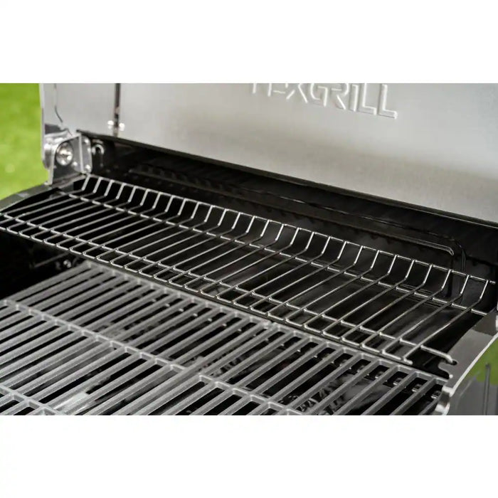 4-Burner Propane Gas Grill in Black with Stainless Steel Main Lid