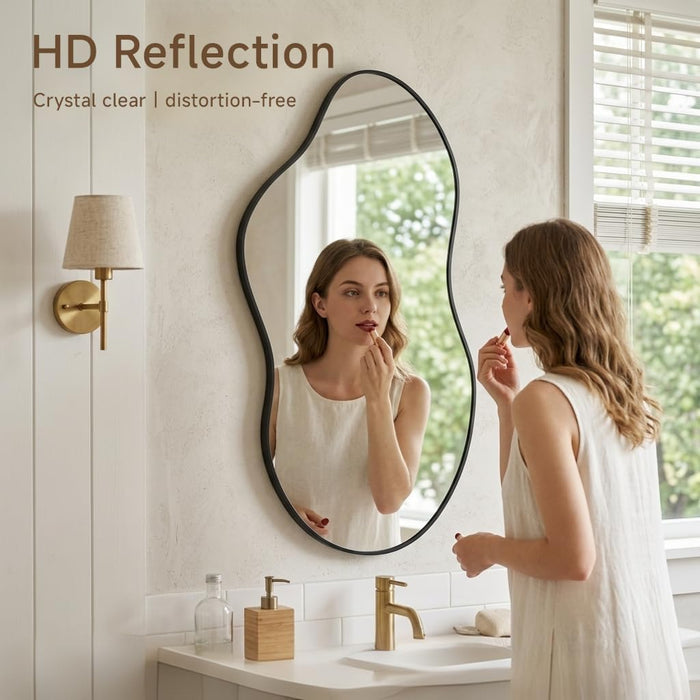 24"X40" Wall Mirror Irregular Mirror for Bathroom Bedroom & Entryway